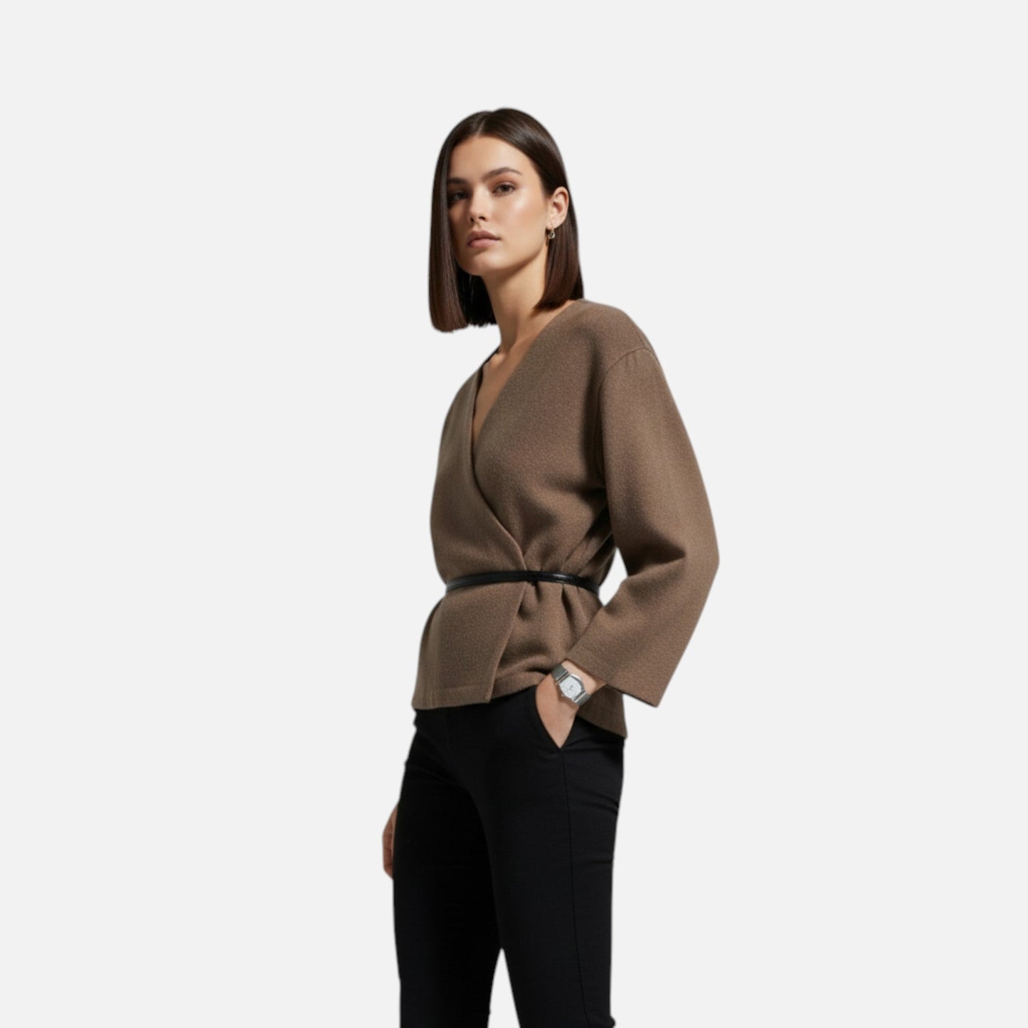 Echwear Women's Elegant Wrap Sweater