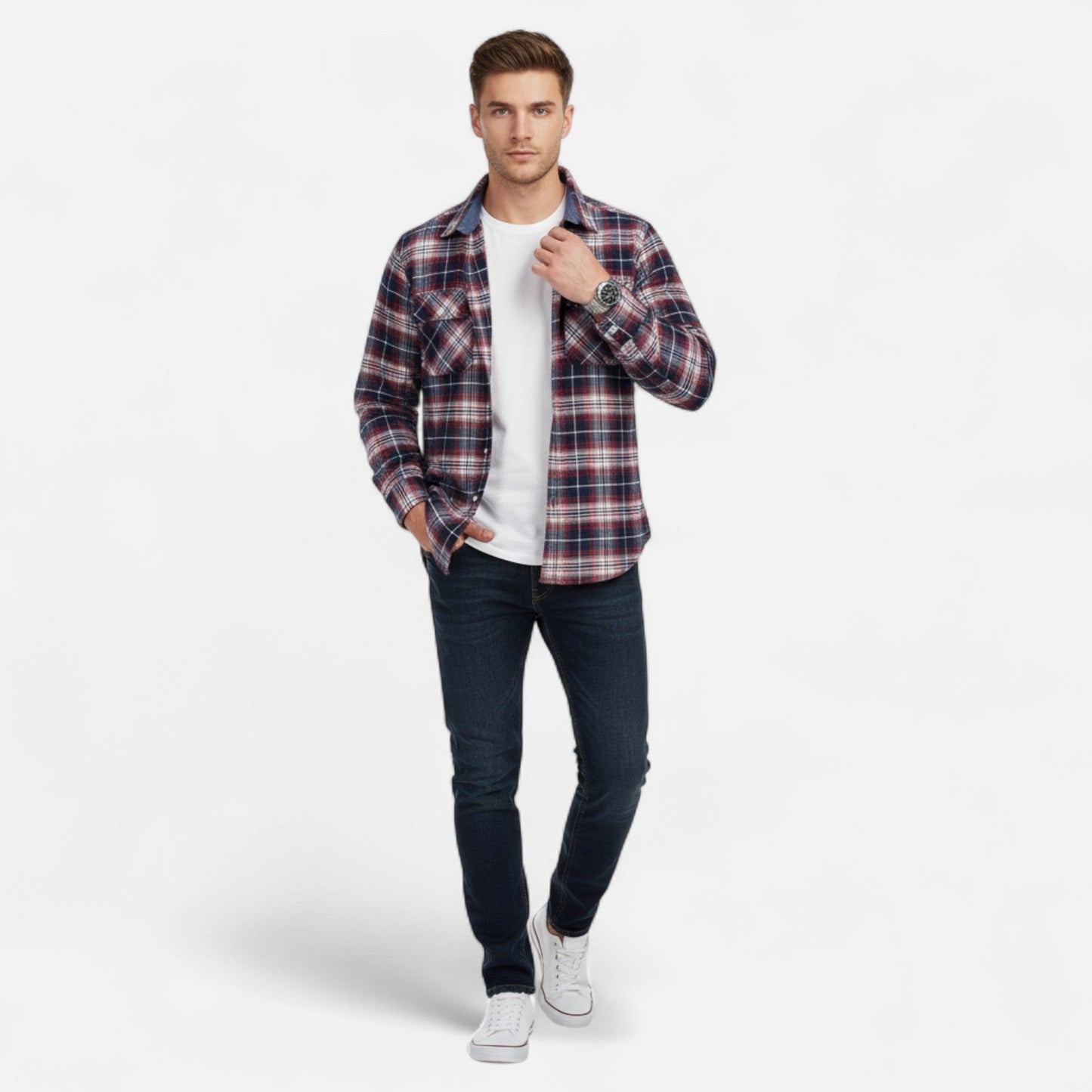 Echwear Men’s Oversized Lightweight Shirt Jacket