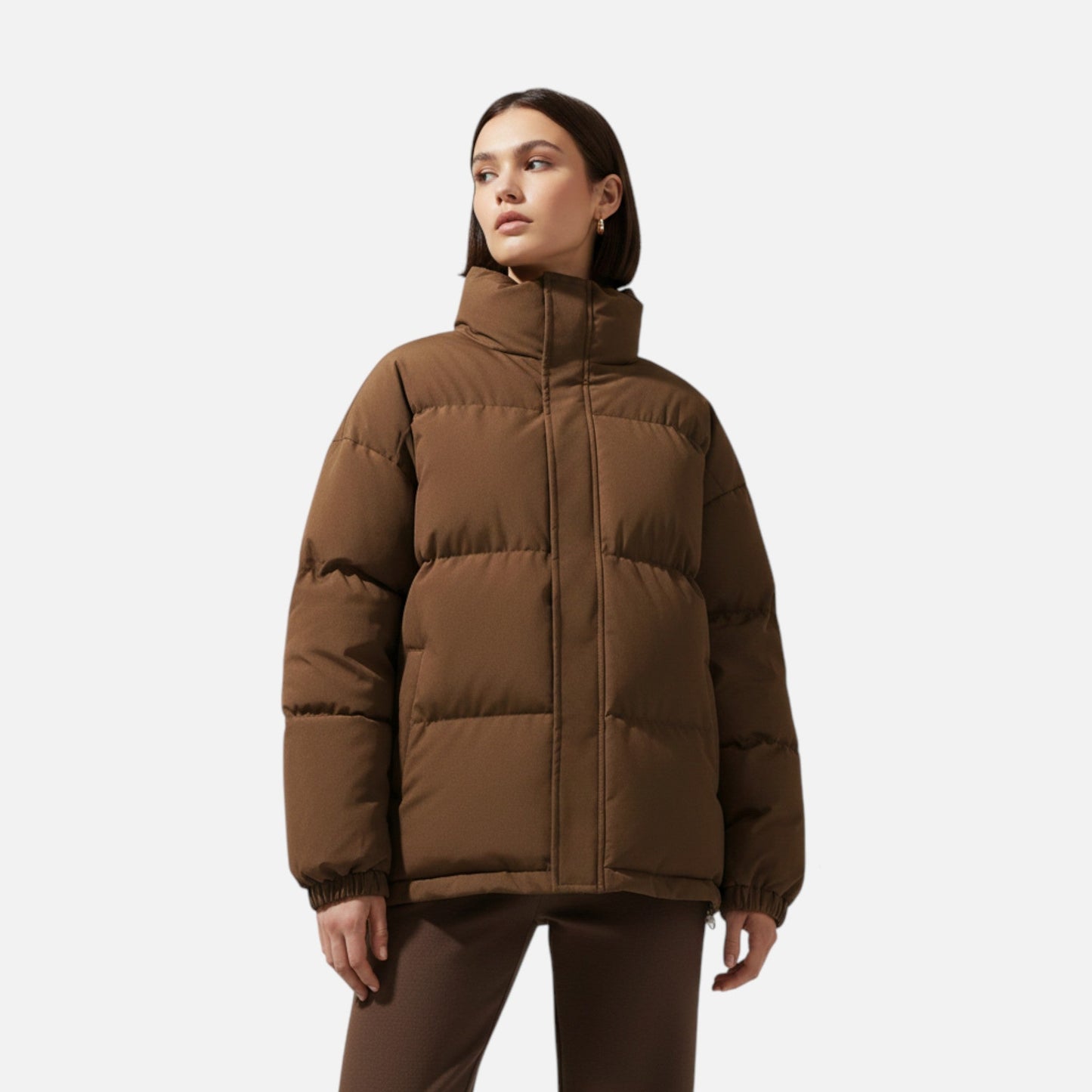 Echwear Unisex Puffer Cotton Jacket with Stand Collar