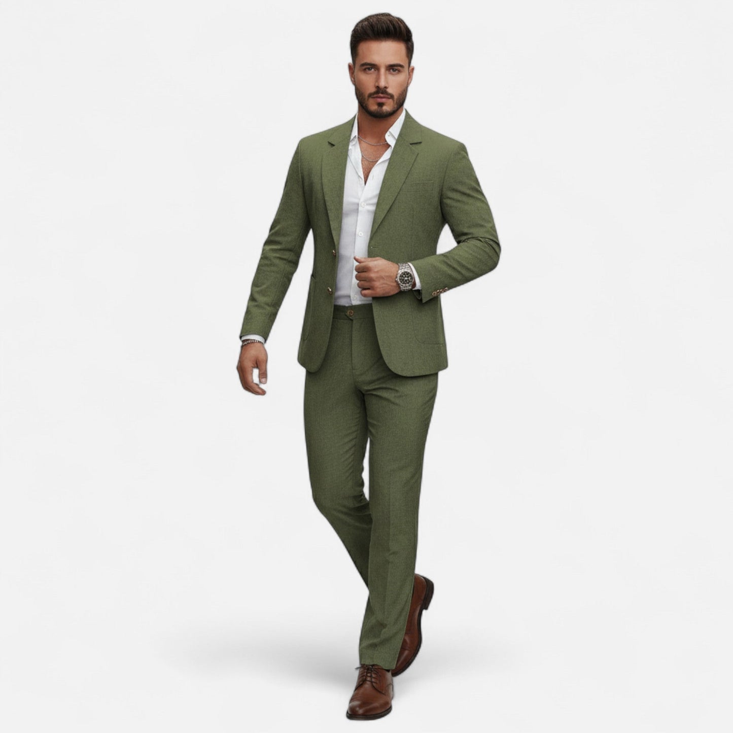 Echwear Men’s Single-Breasted Blazer & Trousers in Twill Heritage