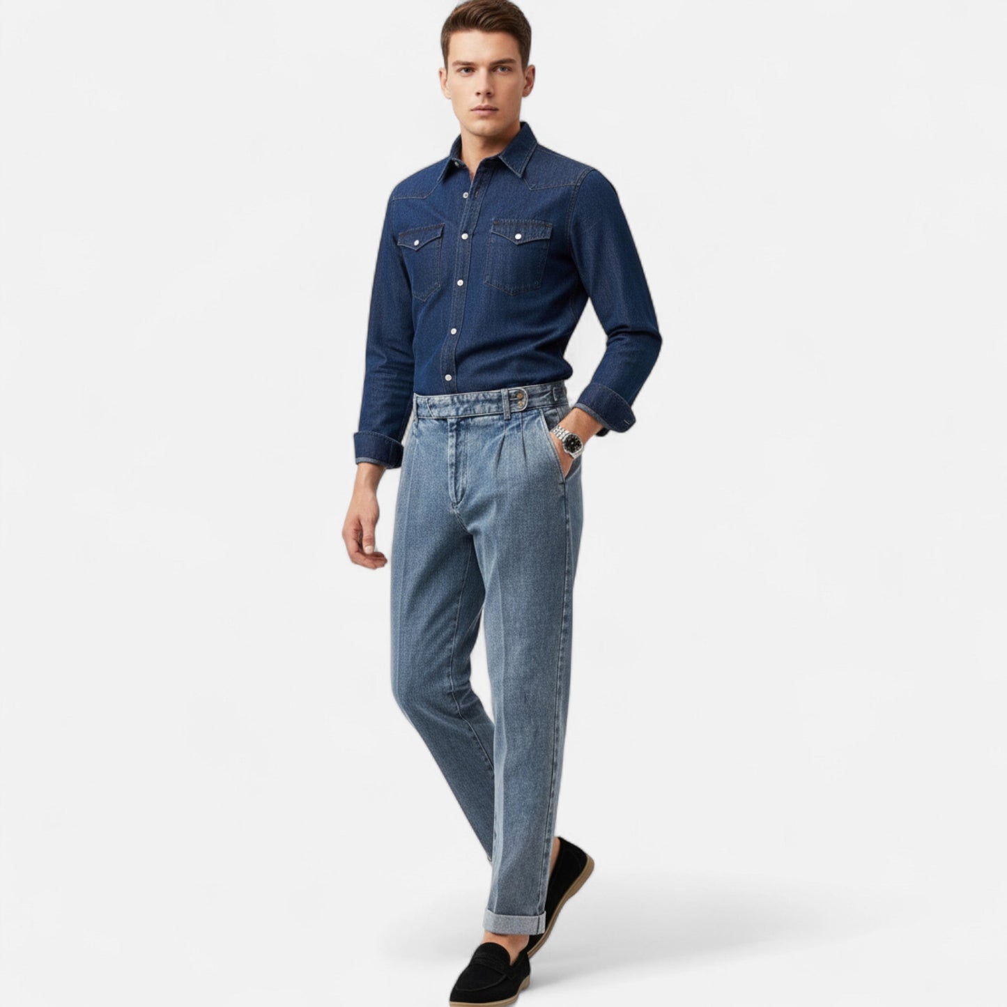 Echwear Men’s Vintage Jeans | Classic Straight Fit