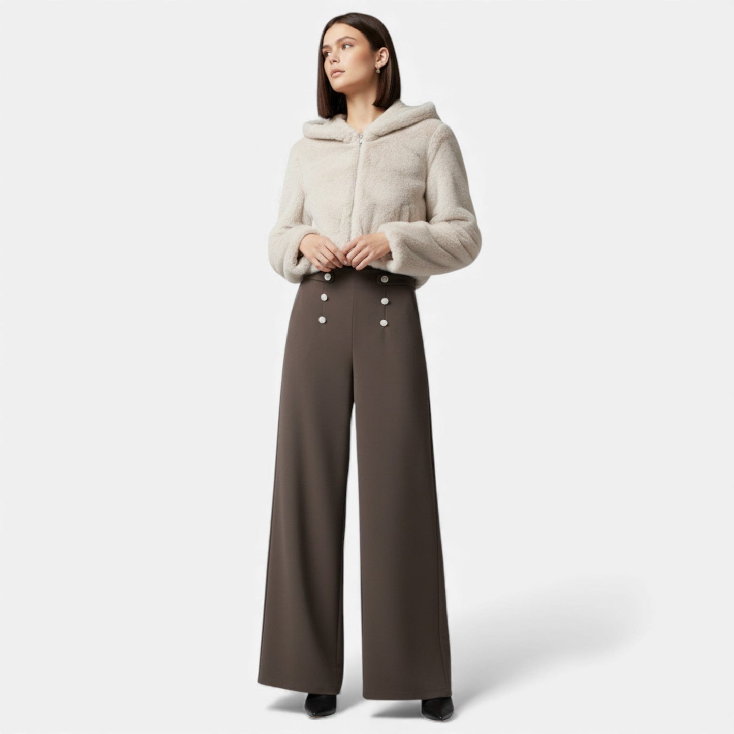 Echwear Women’s Wide-Leg High-Waist Trousers