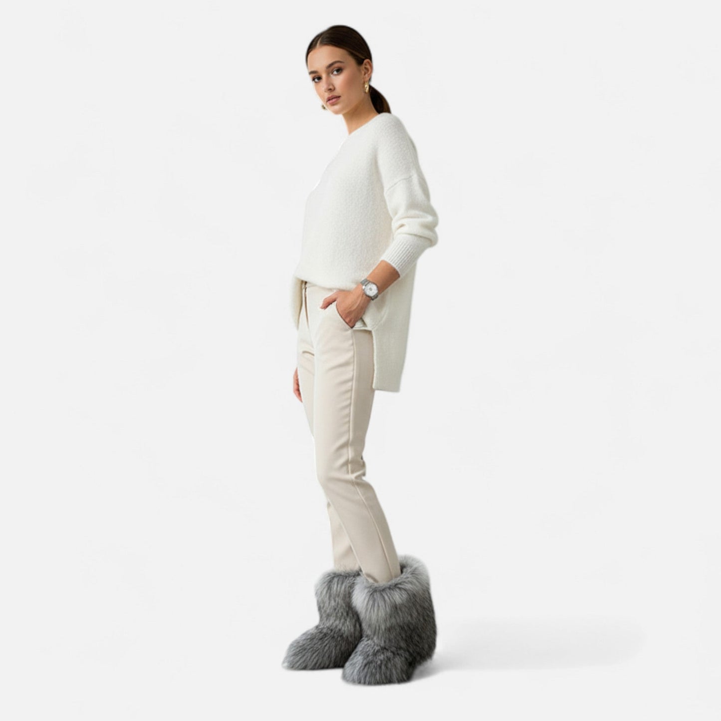 Echwear Women’s Faux Fur Boots – Winter Luxe Comfort