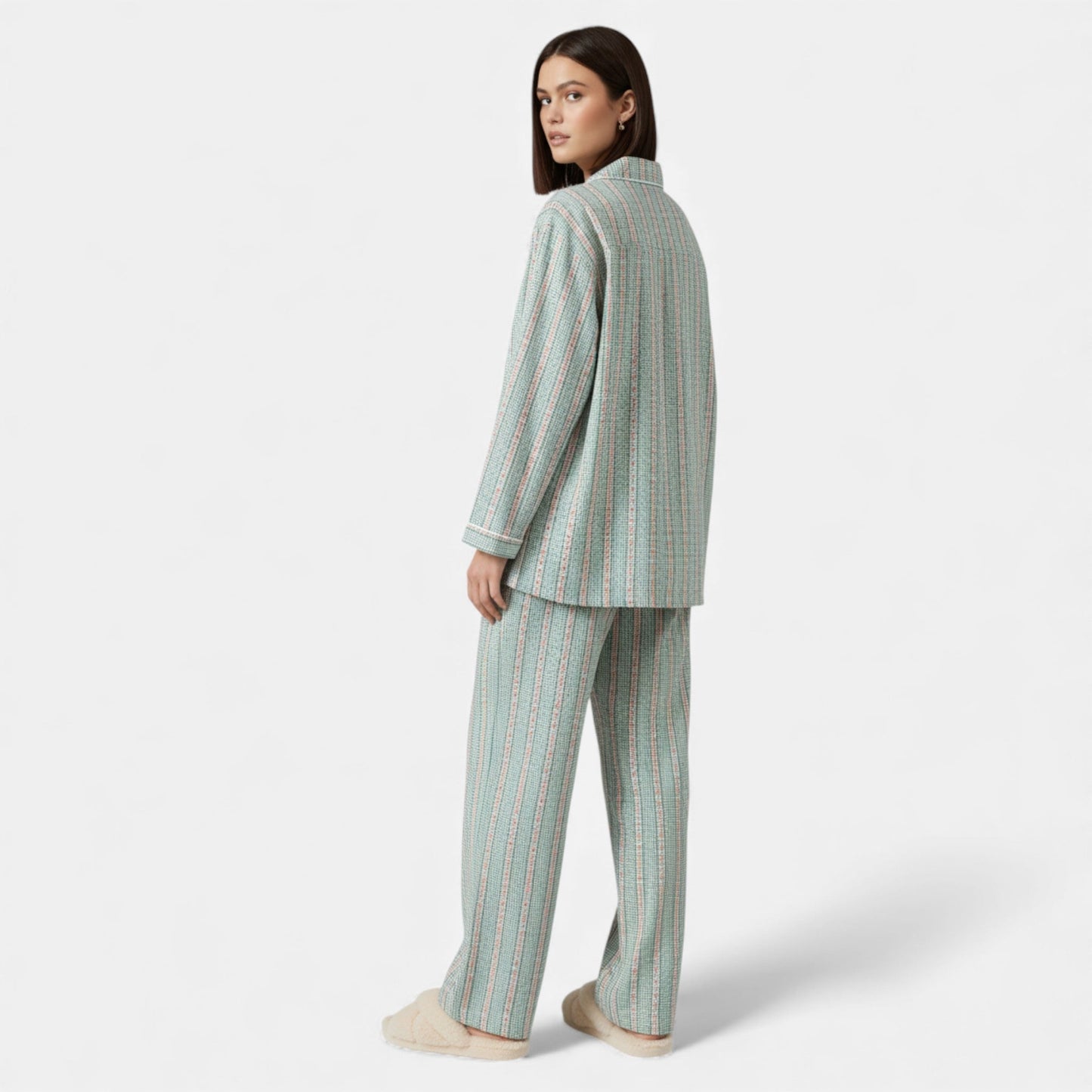 Echwear Women’s Pure Cotton Pyjama Set with Cardigan Style