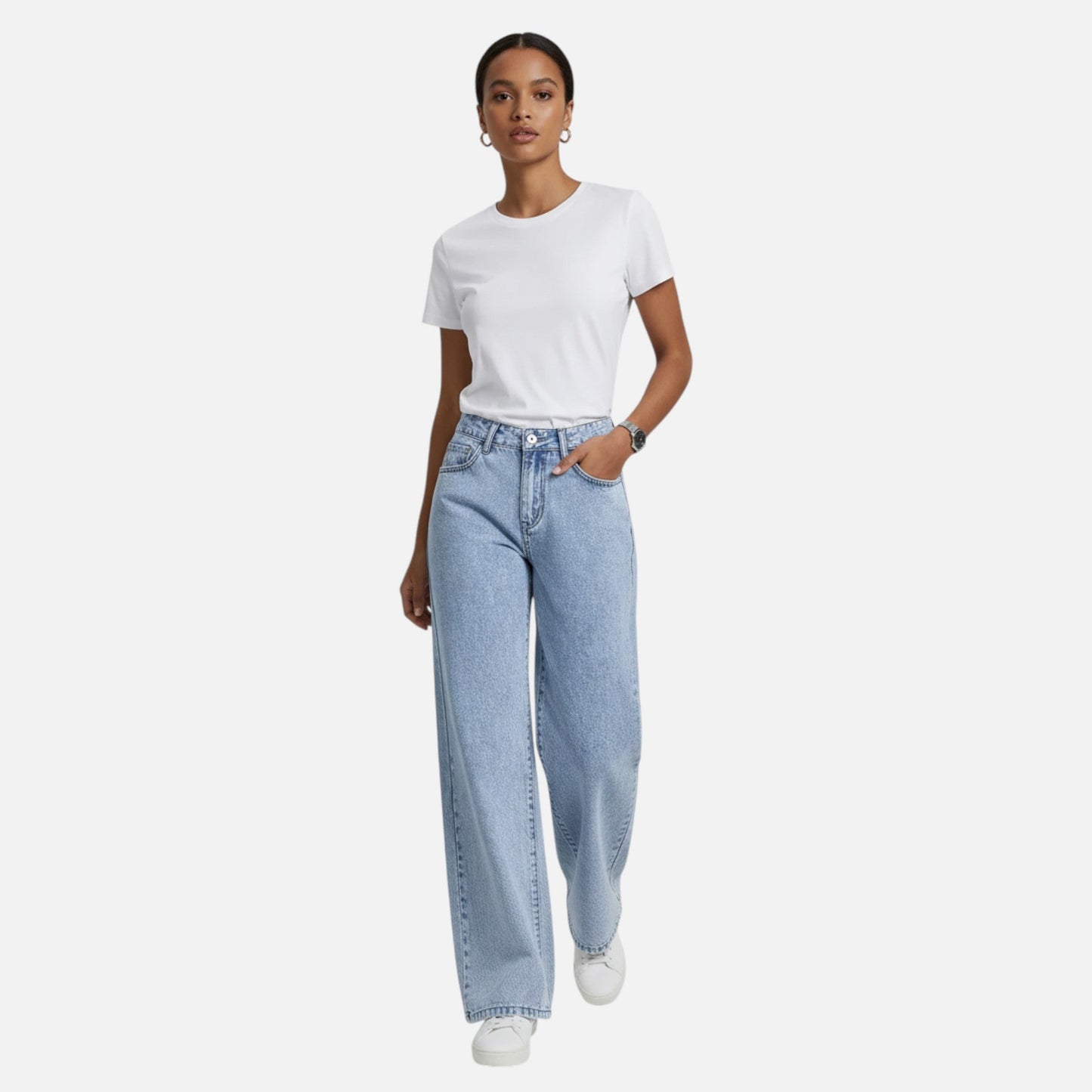 Echwear Women Loose Denim Pants – Tailored Leisure Classic