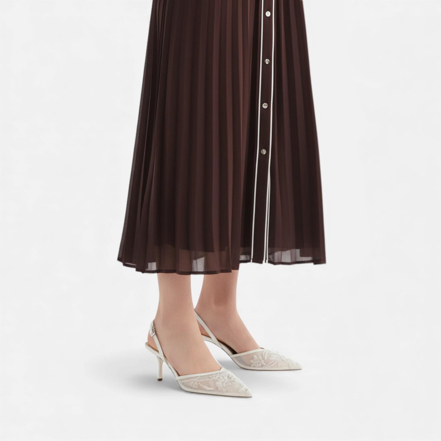 Echwear Women’s Embroidered Mesh Designer Heels