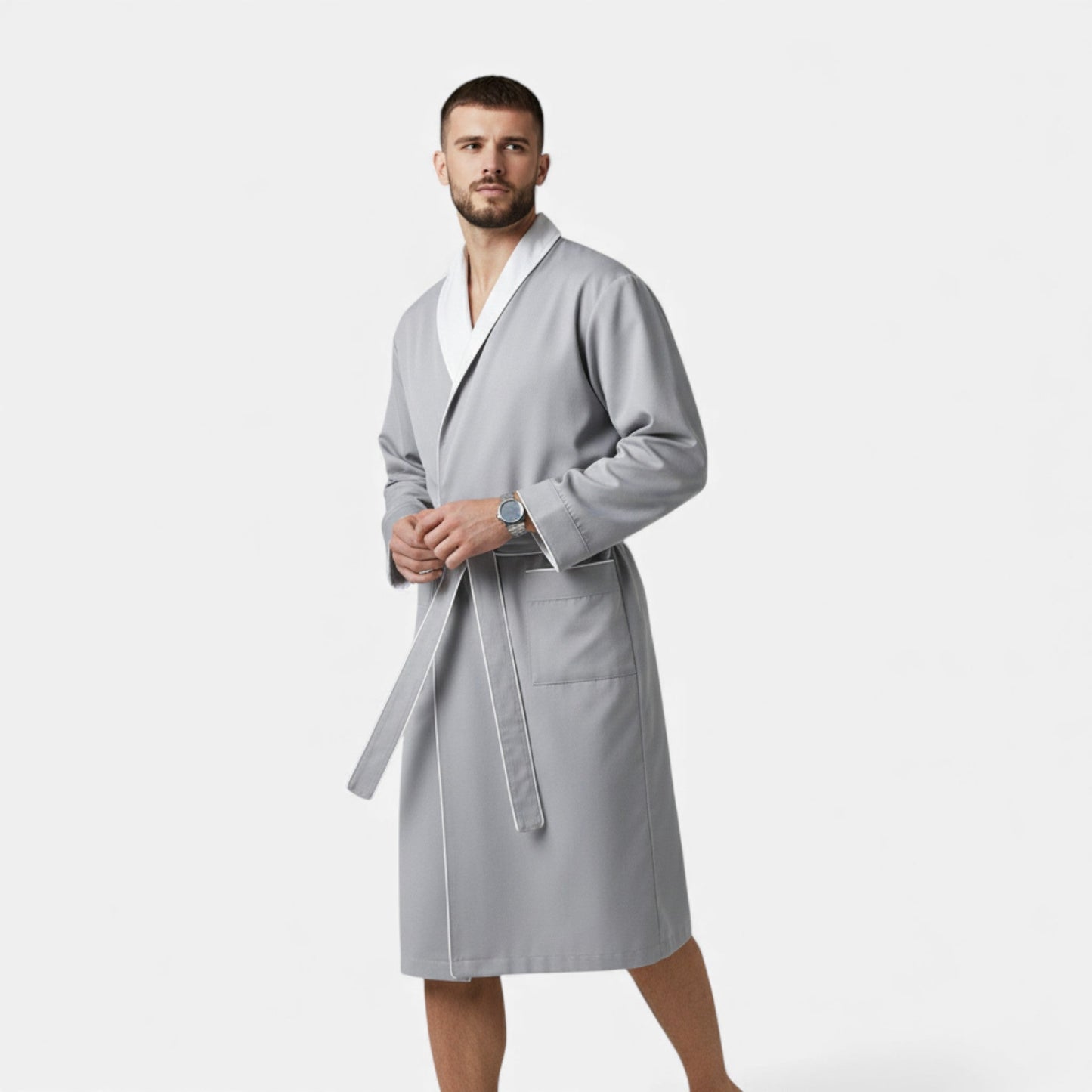 Echwear Unisex Double-Layer Cotton Bathrobe