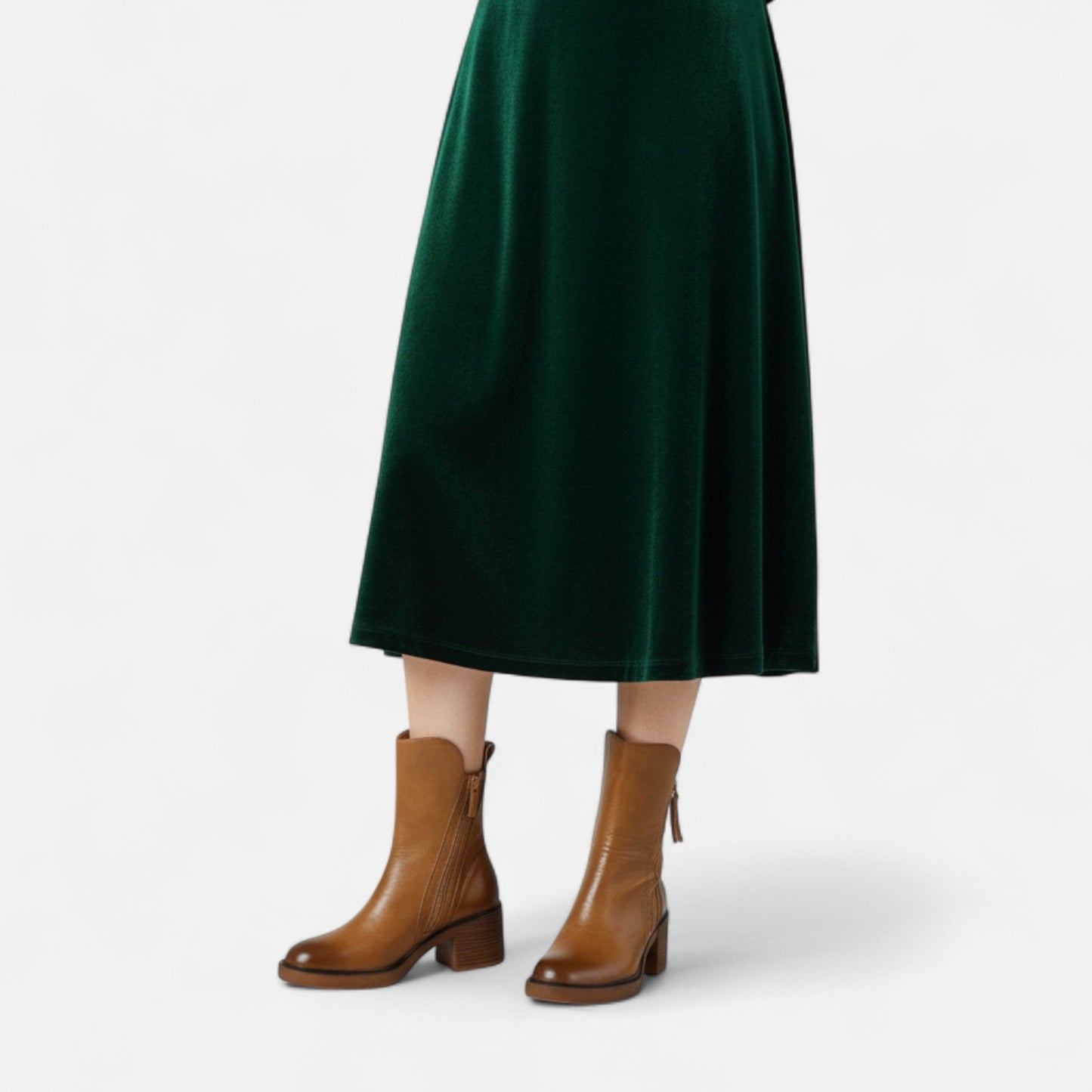 Echwear Women’s Roman Leather Flat Heel Boots