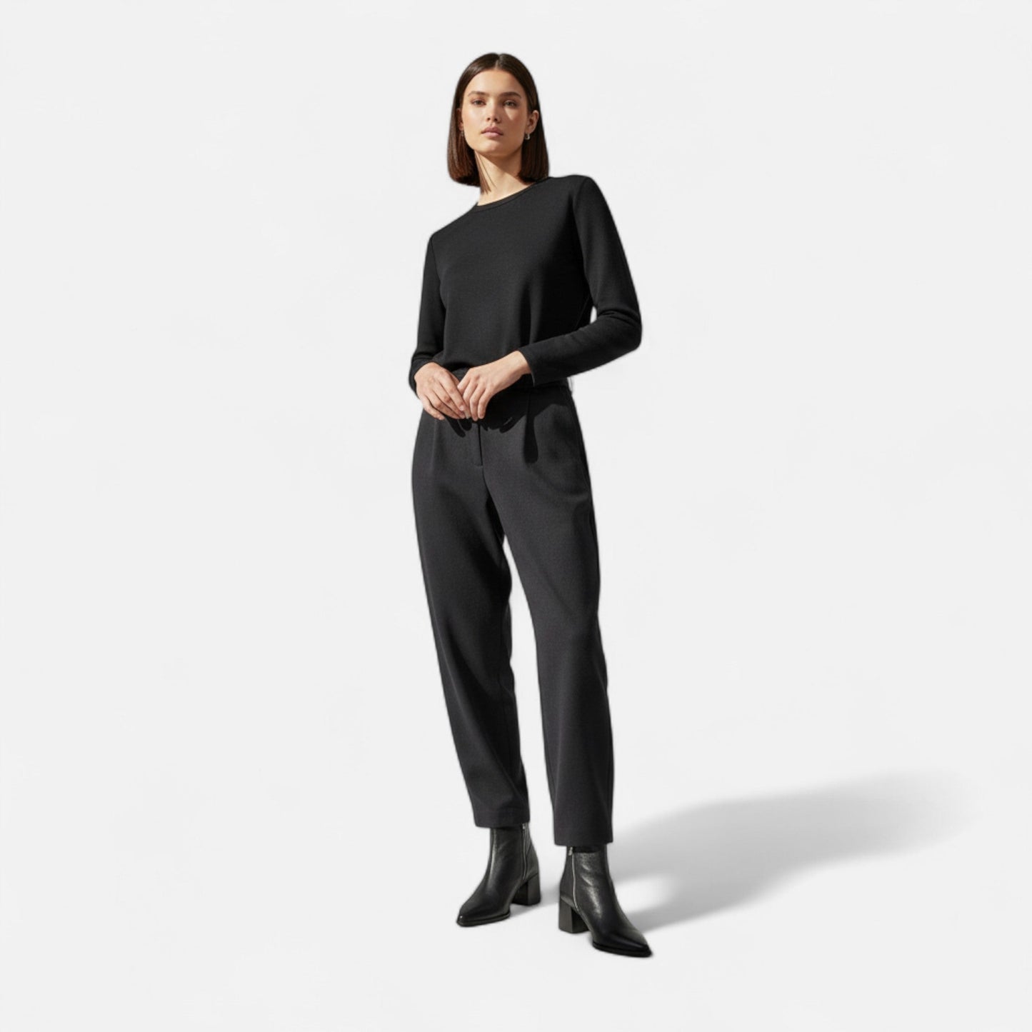 Echwear Women’s Genuine Leather Chelsea Boots – Pointed Toe Square Heel