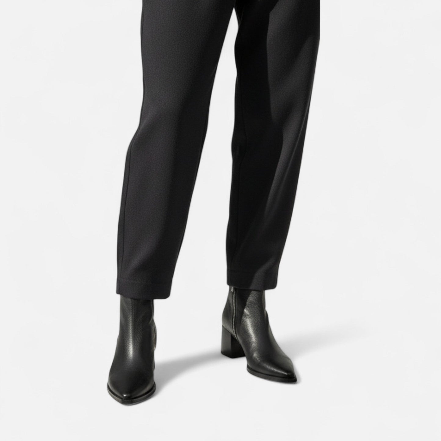 Echwear Women’s Genuine Leather Chelsea Boots – Pointed Toe Square Heel