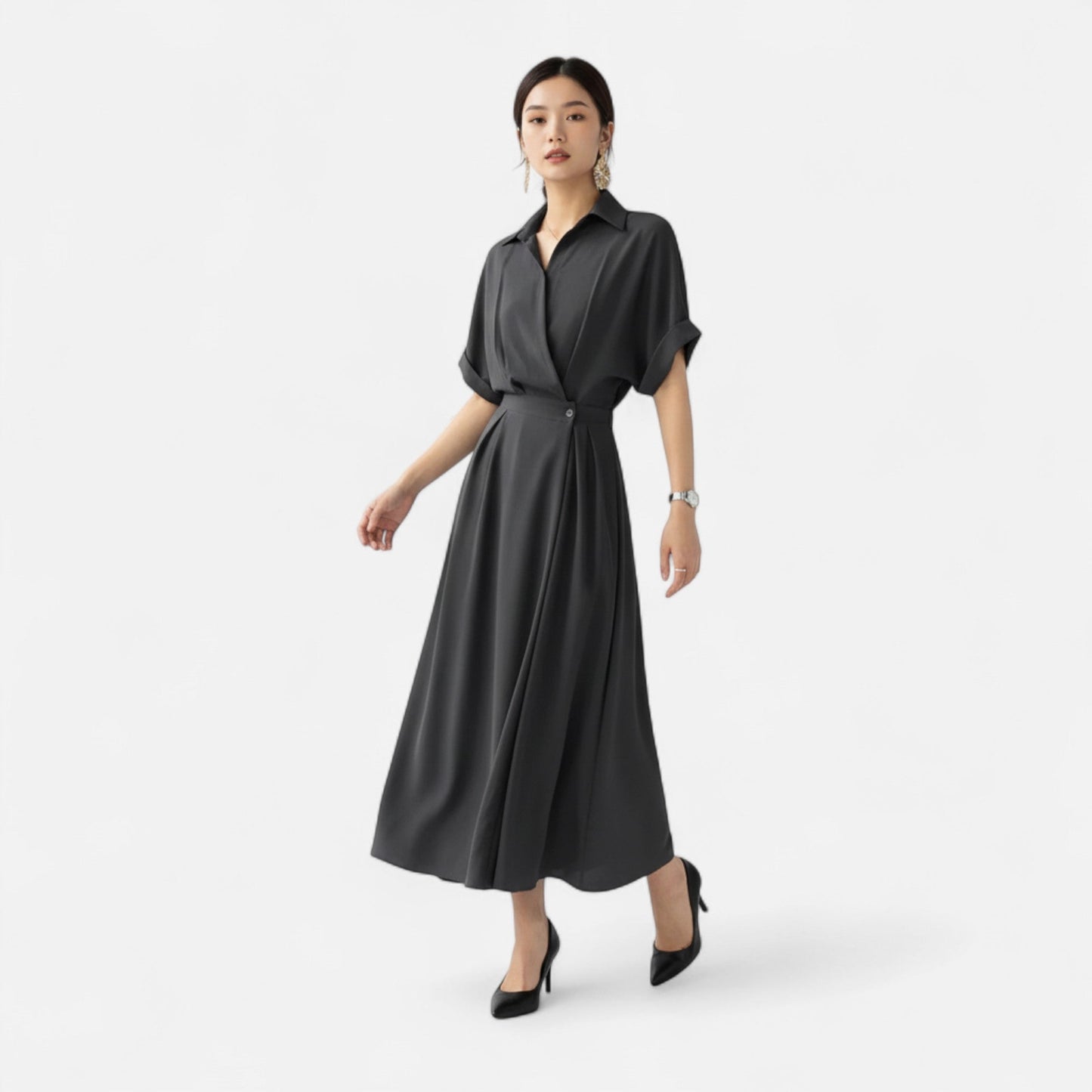 Echwear Women’s Shirt-Dress in Cotton-Blend Riviera Heritage