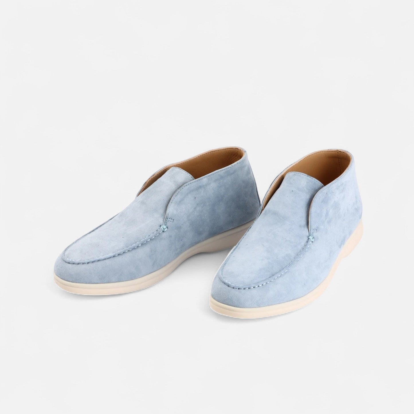 Echwear Men’s Suede Mule Loafers in Heritage Camel