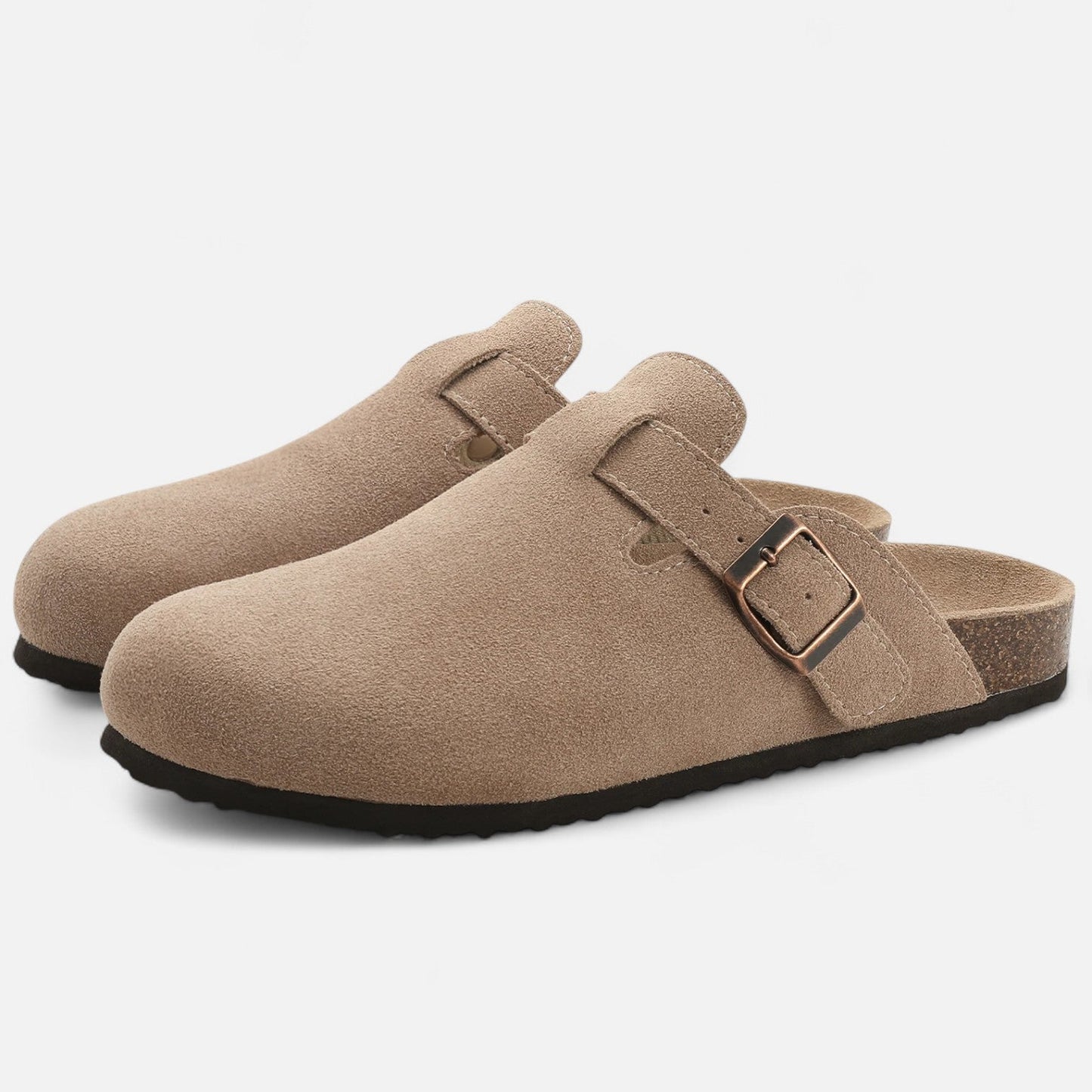 Echwear Men’s Suede Mules – Sculpted Clog-Inspired Comfort