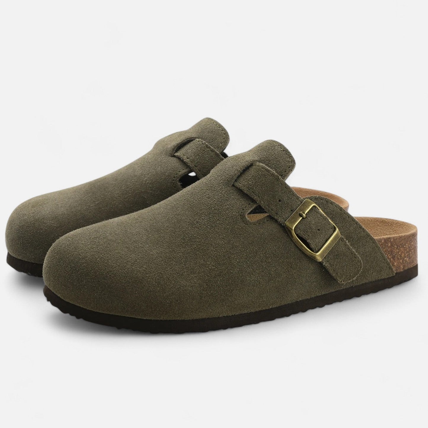 Echwear Men’s Suede Mules – Sculpted Clog-Inspired Comfort