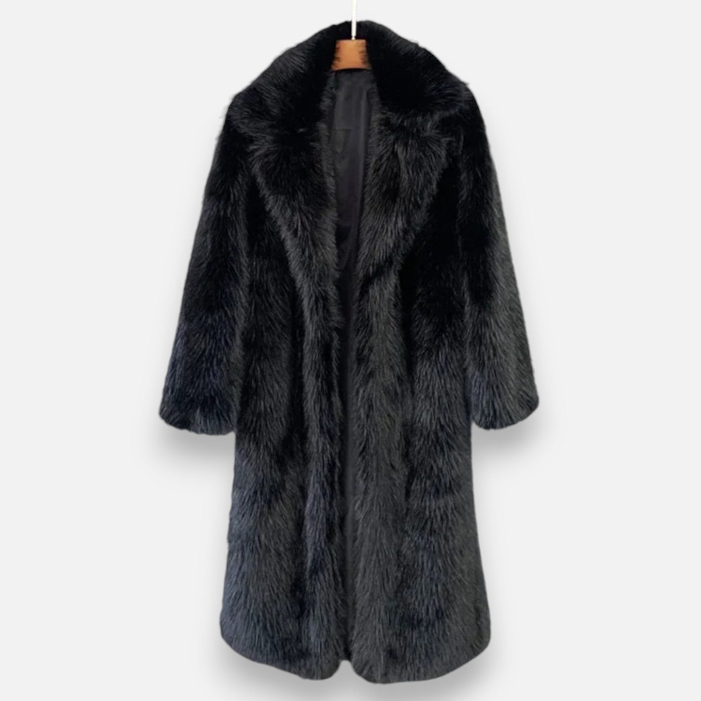Echwear Women’s Long Faux Fur Overcoat