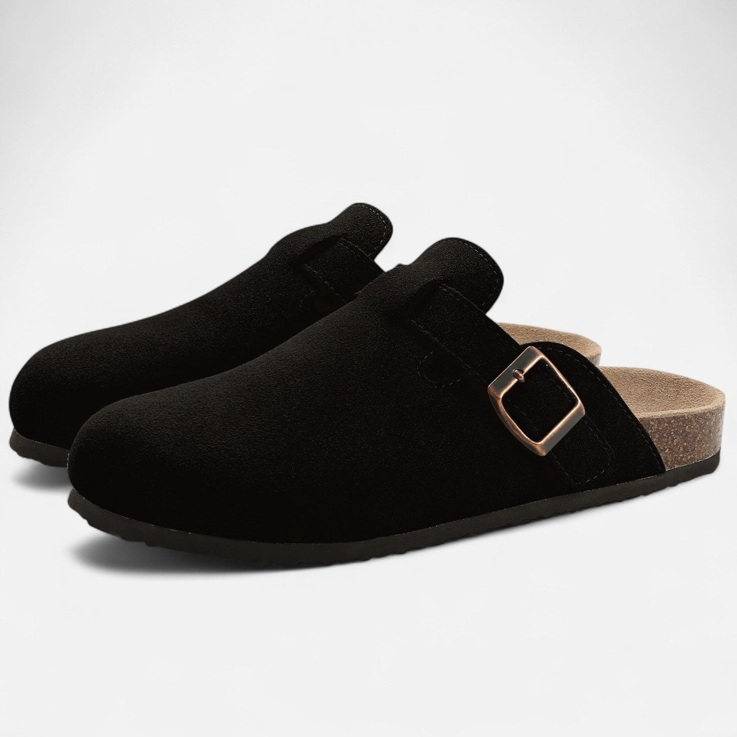 Echwear Men’s Suede Mules – Sculpted Clog-Inspired Comfort