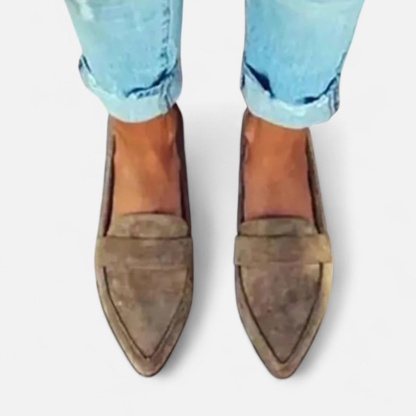 Echwear Women’s Retro Pointed-Toe Loafers