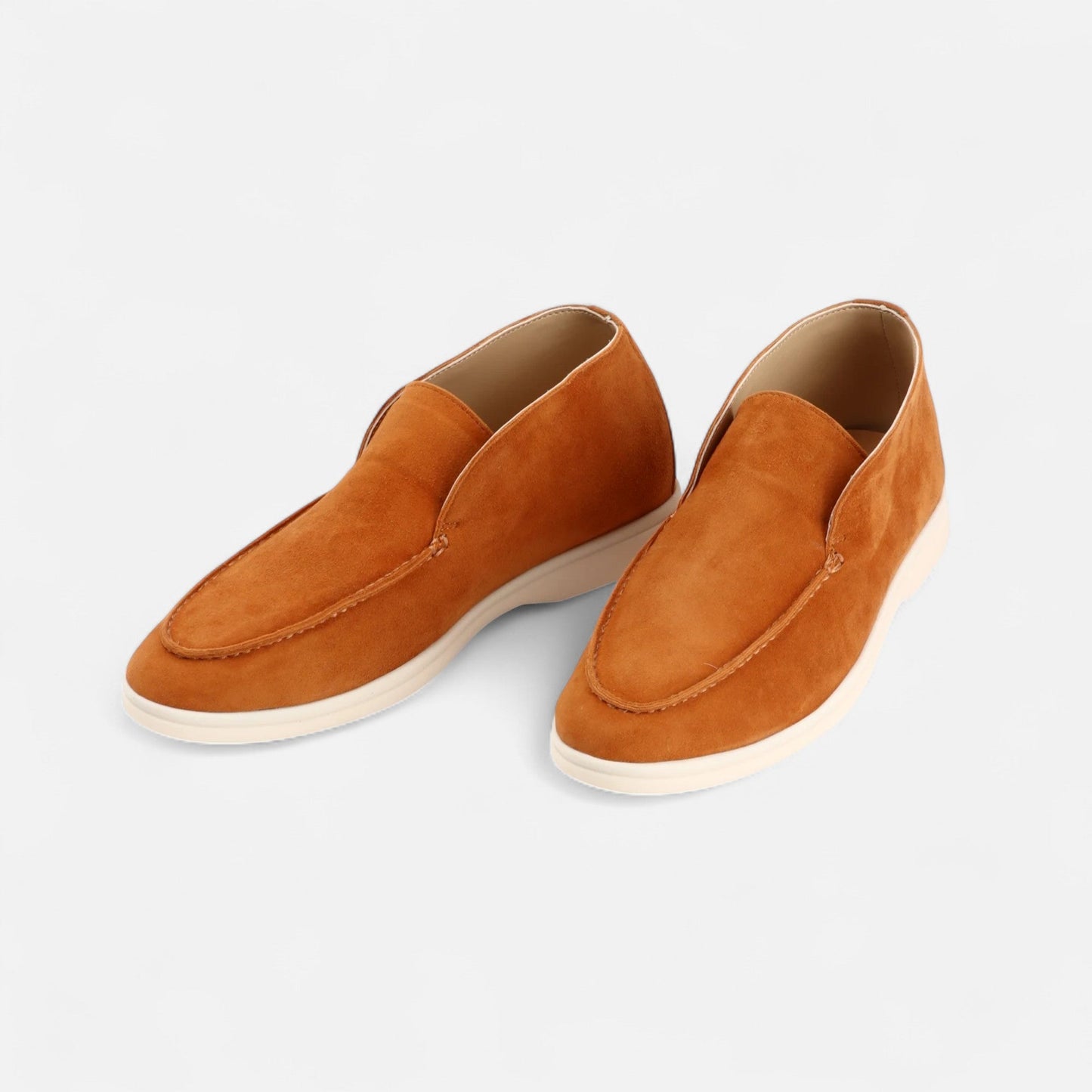 Echwear Men’s Suede Mule Loafers in Heritage Camel