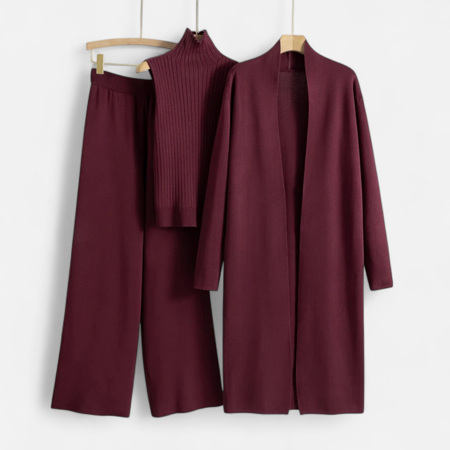 Echwear Women’s Knitted 3-Piece Cardigan Set