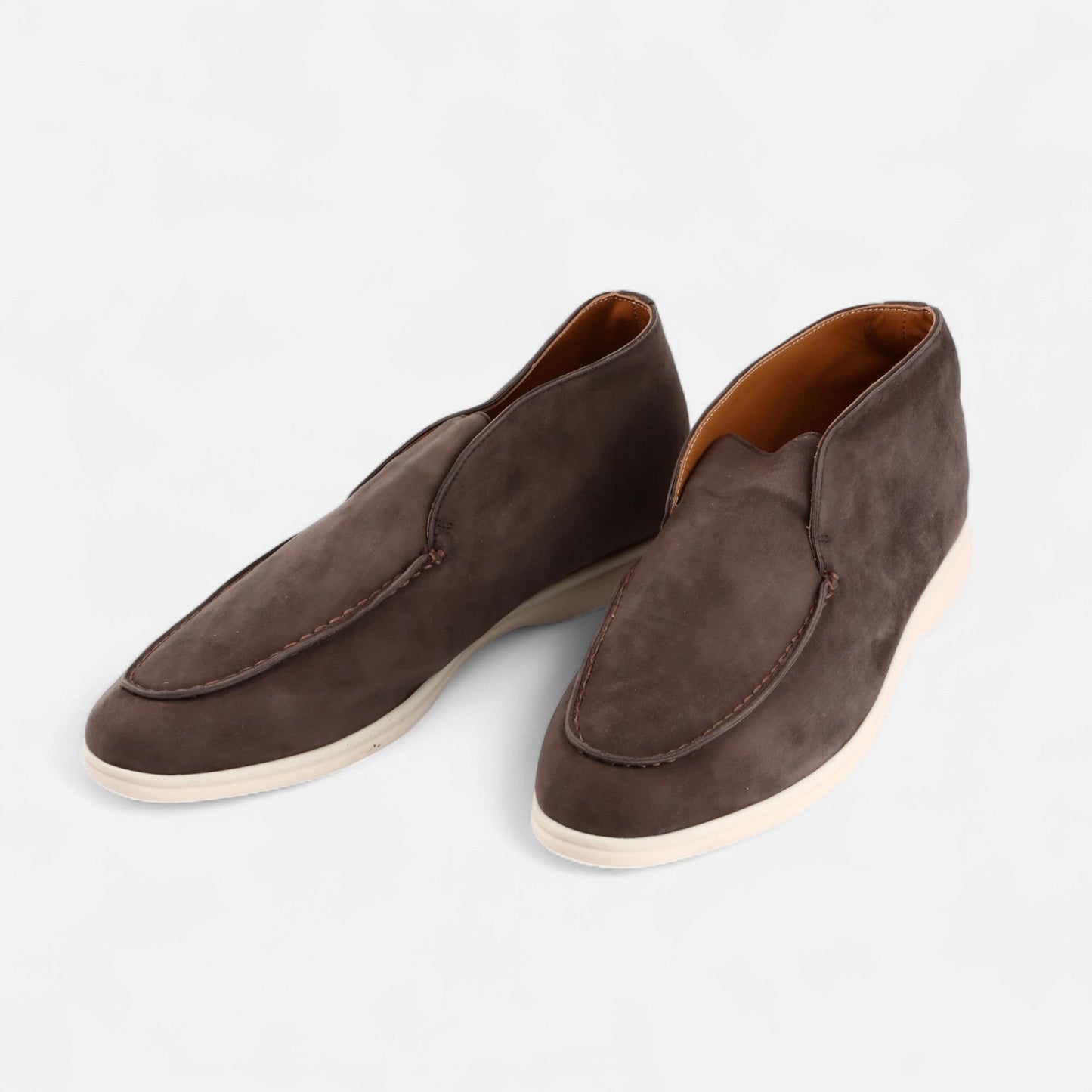 Echwear Men’s Suede Mule Loafers in Heritage Camel