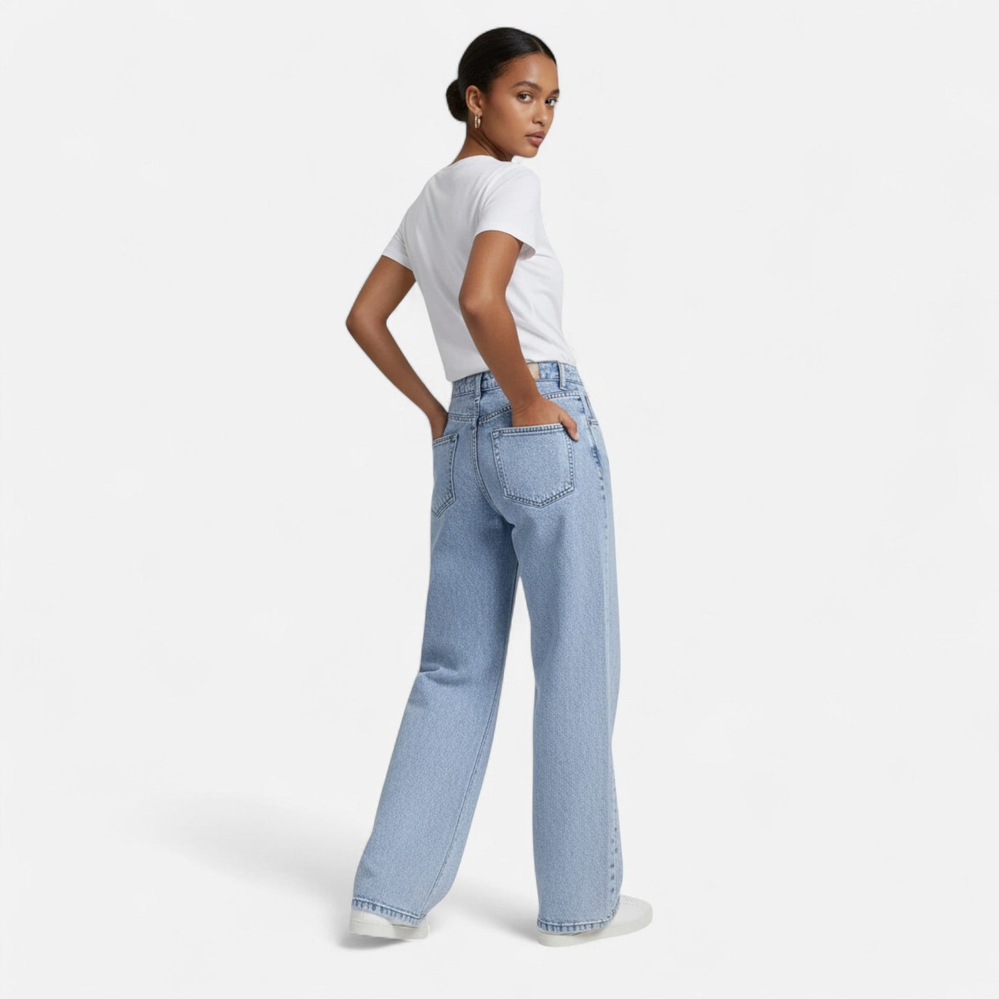 Echwear Women Loose Denim Pants – Tailored Leisure Classic