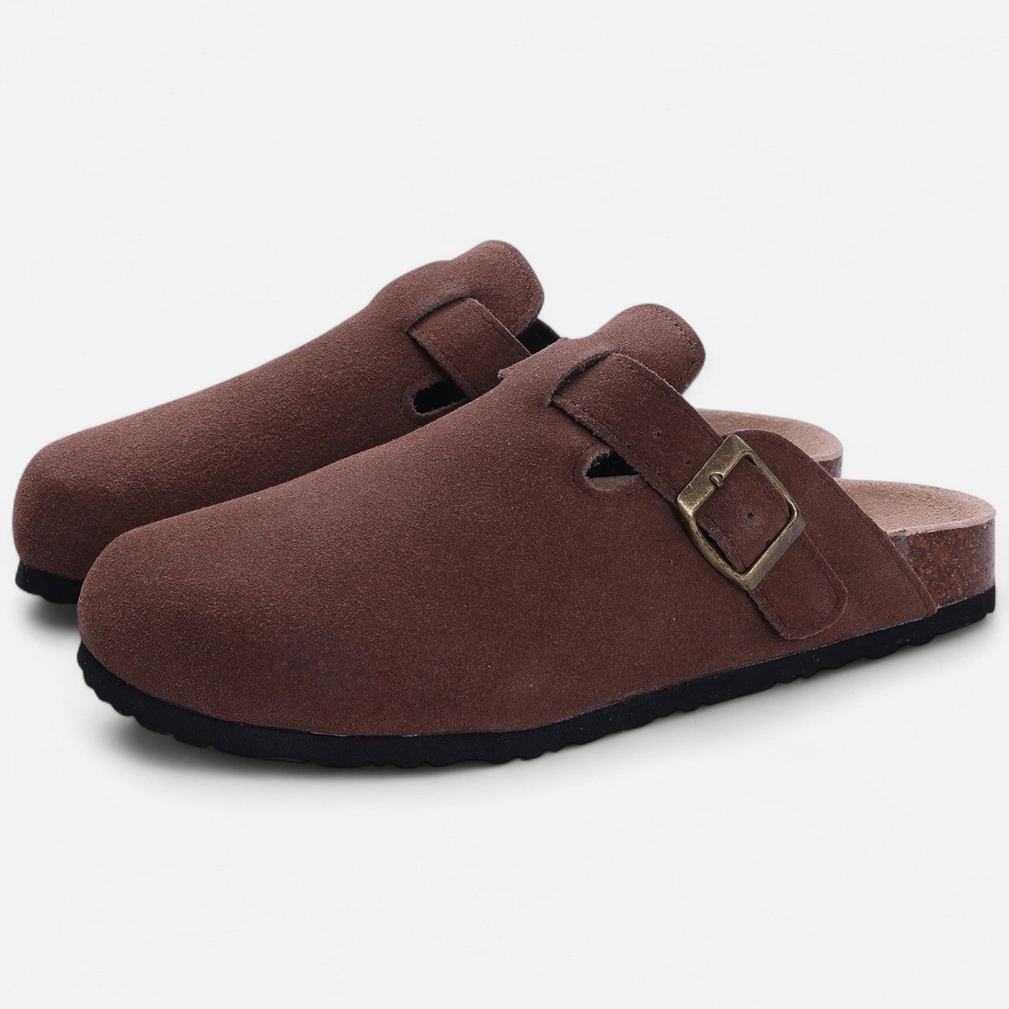 Echwear Men’s Suede Mules – Sculpted Clog-Inspired Comfort