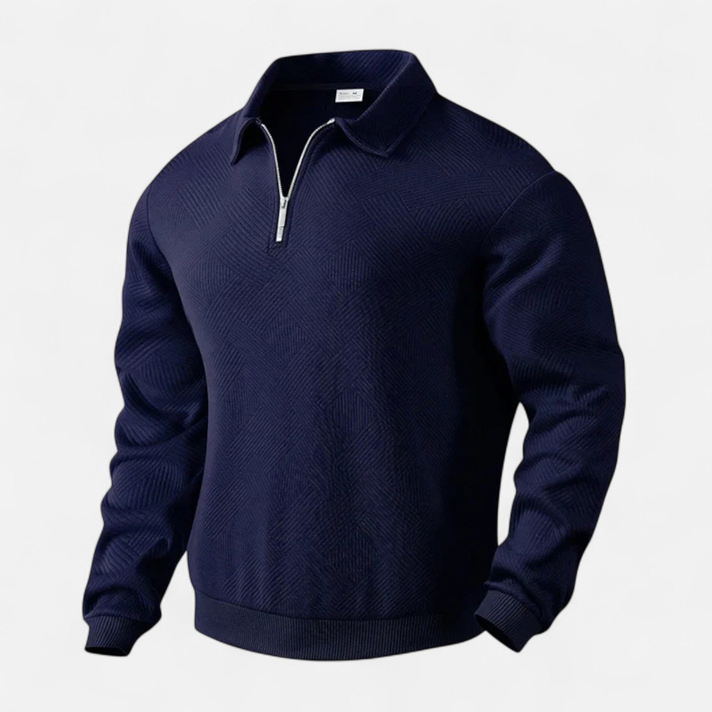 Echwear Men’s Long-Sleeved Polo Shirt | Zipper Lapel