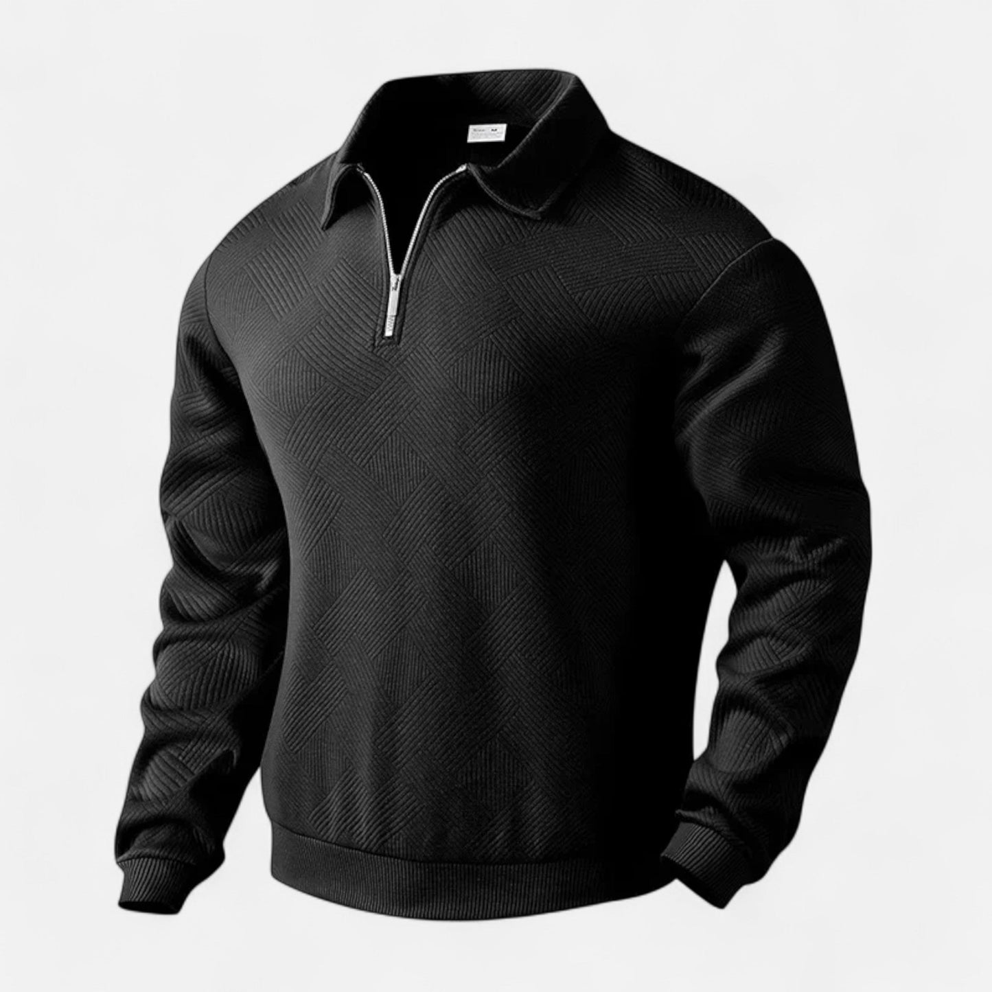 Echwear Men’s Long-Sleeved Polo Shirt | Zipper Lapel