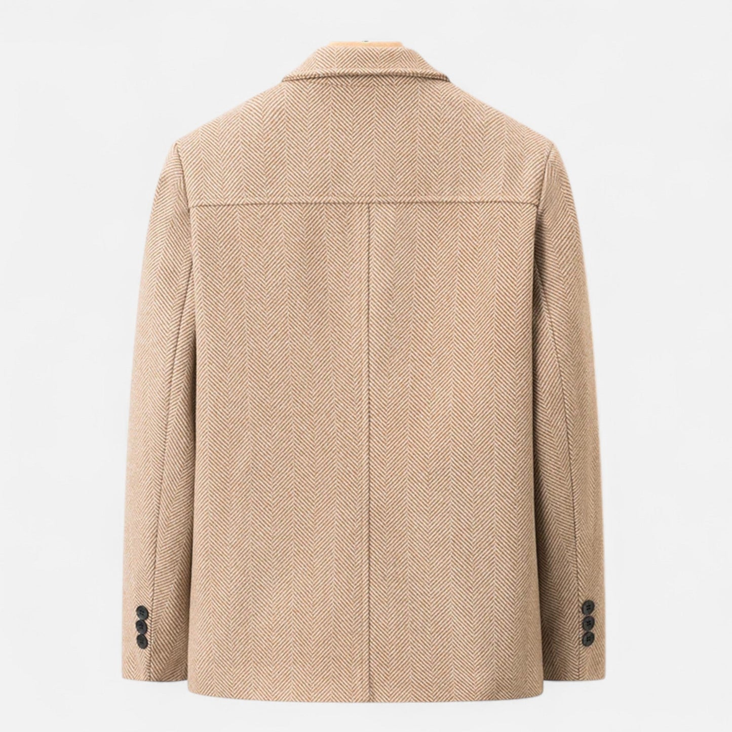 Echwear Men’s Wool Blend Jacket – Business Lapel Elegance