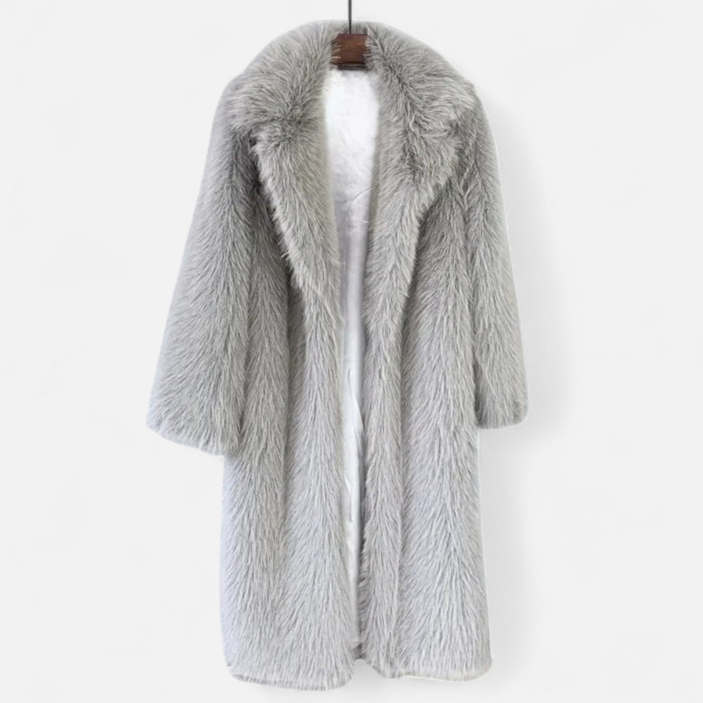 Echwear Women’s Long Faux Fur Overcoat