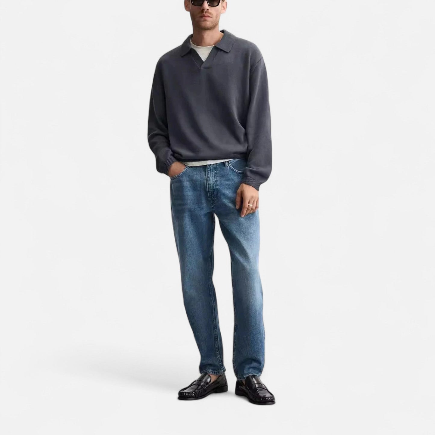 Echwear Men’s Knitted Cotton Polo Shirt