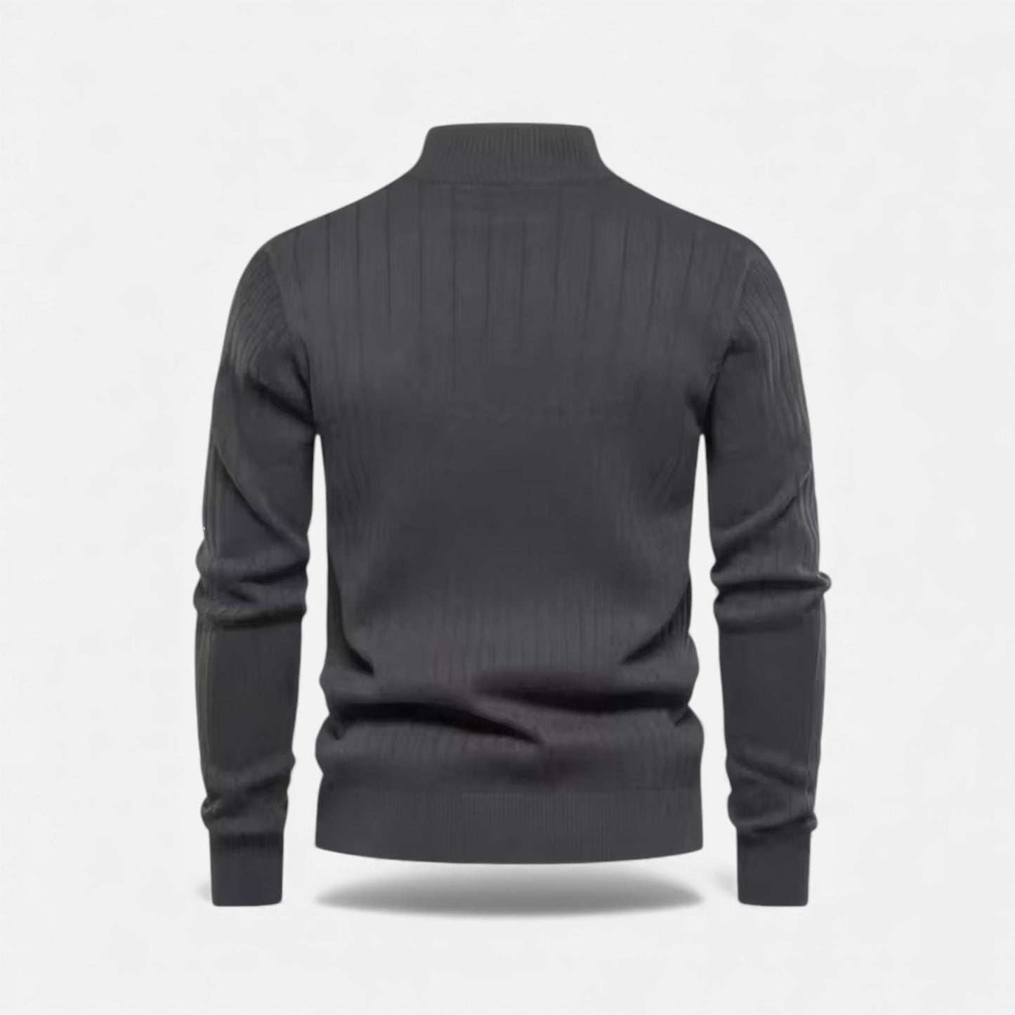 Echwear Men’s Warm Minimalist Zippered Knit Sweater