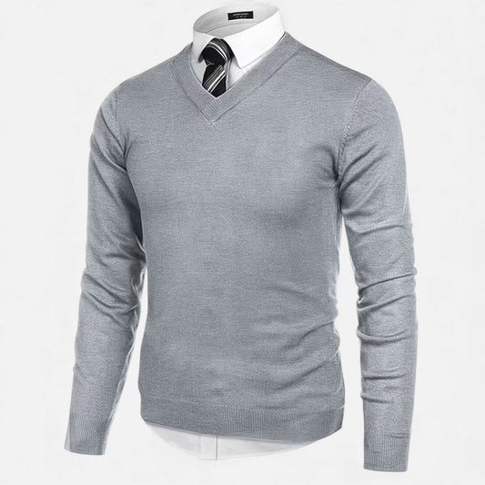 Echwear Men’s V-Neck Knit Sweater for Autumn/Winter
