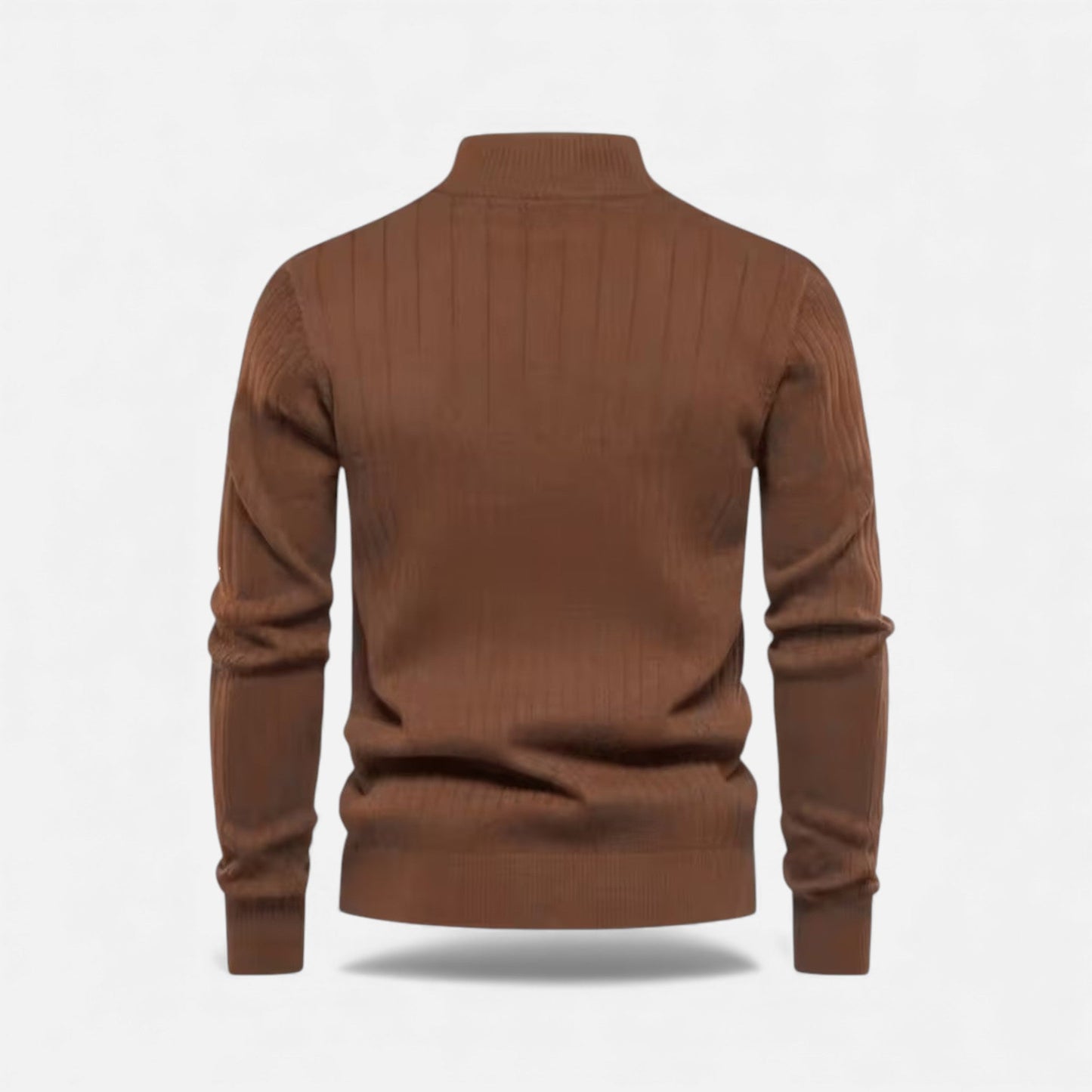 Echwear Men’s Warm Minimalist Zippered Knit Sweater