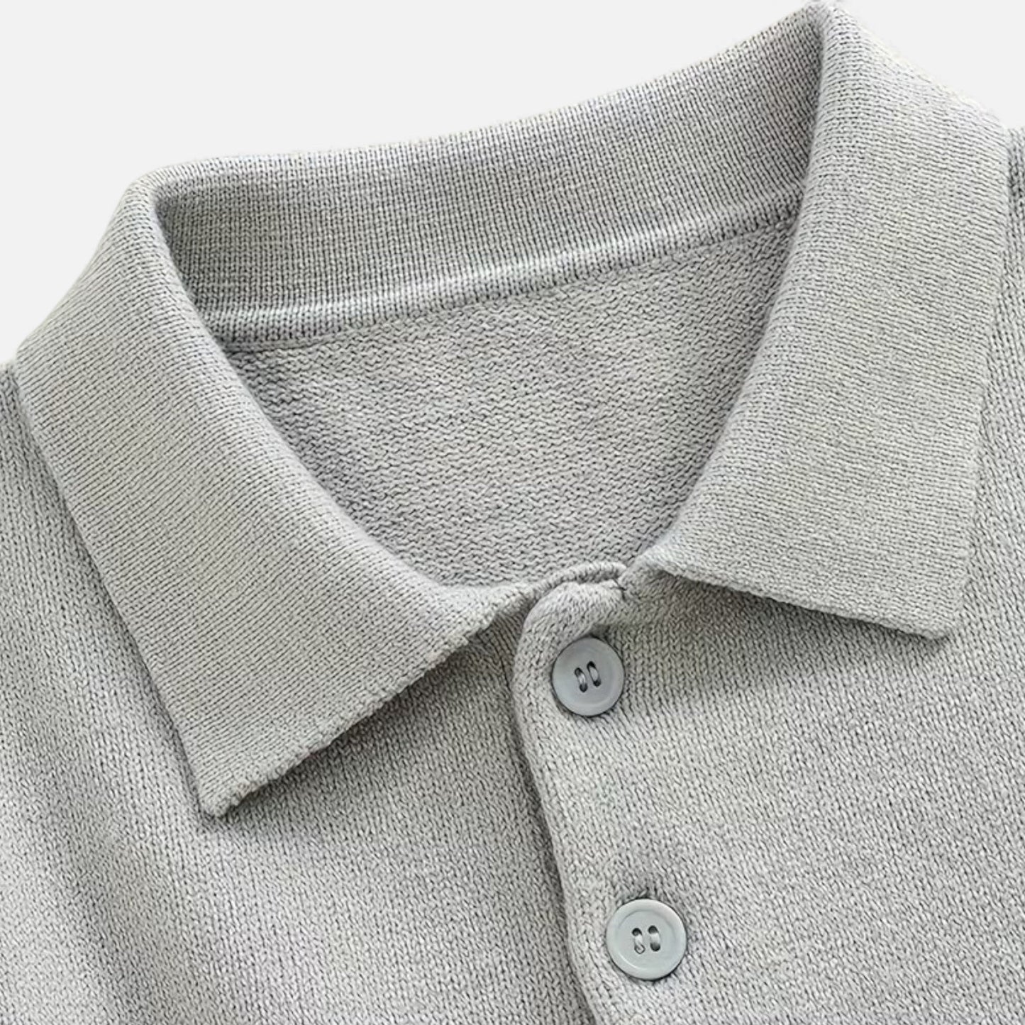 Echwear Men’s Loose-Fit Button-Up Polo Sweater