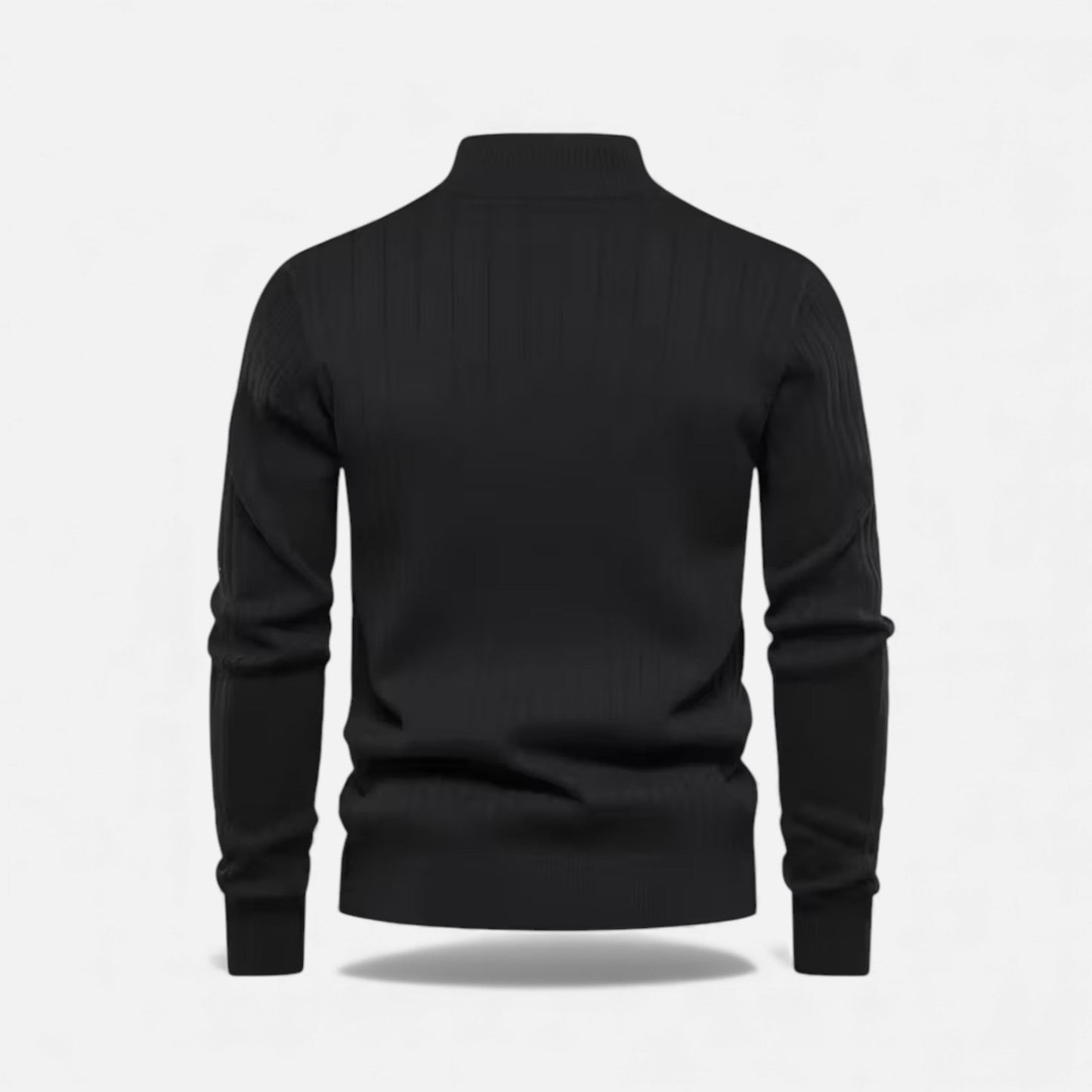 Echwear Men’s Warm Minimalist Zippered Knit Sweater