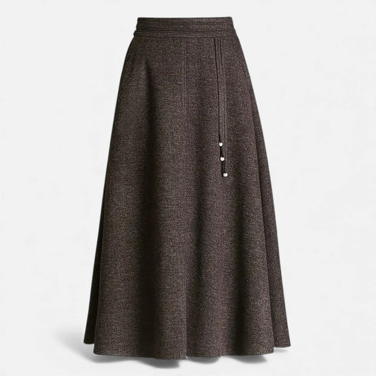 Echwear Women’s Elegant Tweed Skirt with Pockets