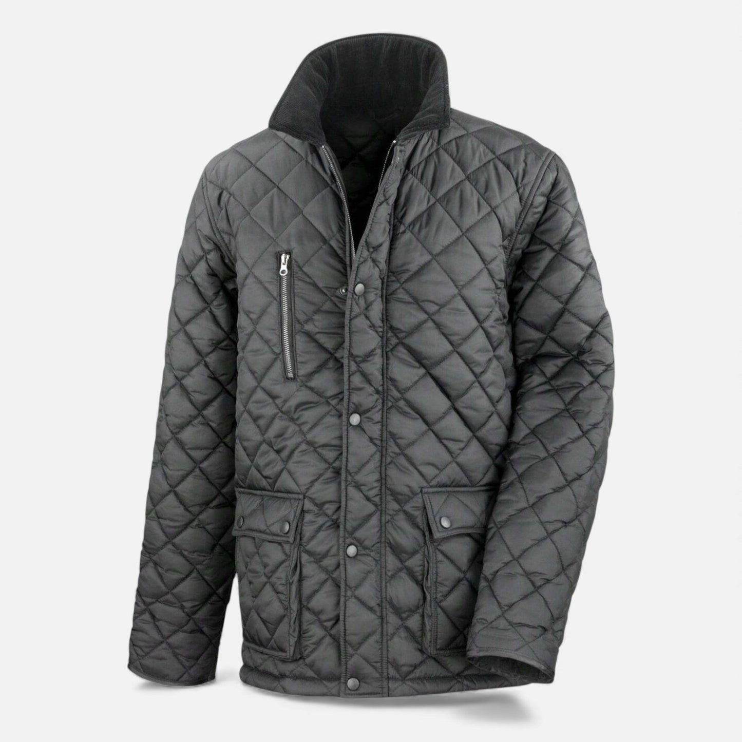 Echwear Men’s Quilted Gold Fleece-Lined Jacket