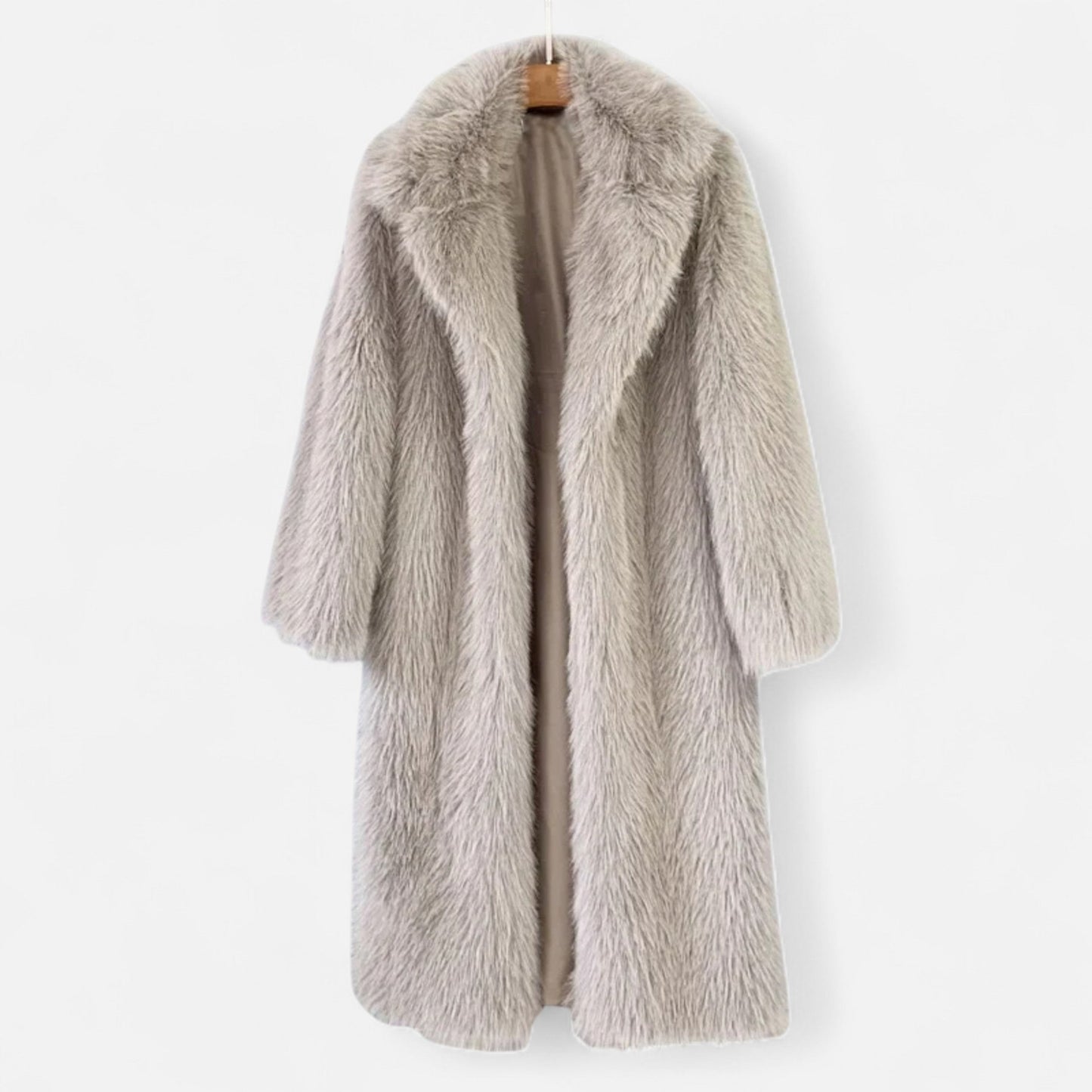 Echwear Women’s Long Faux Fur Overcoat