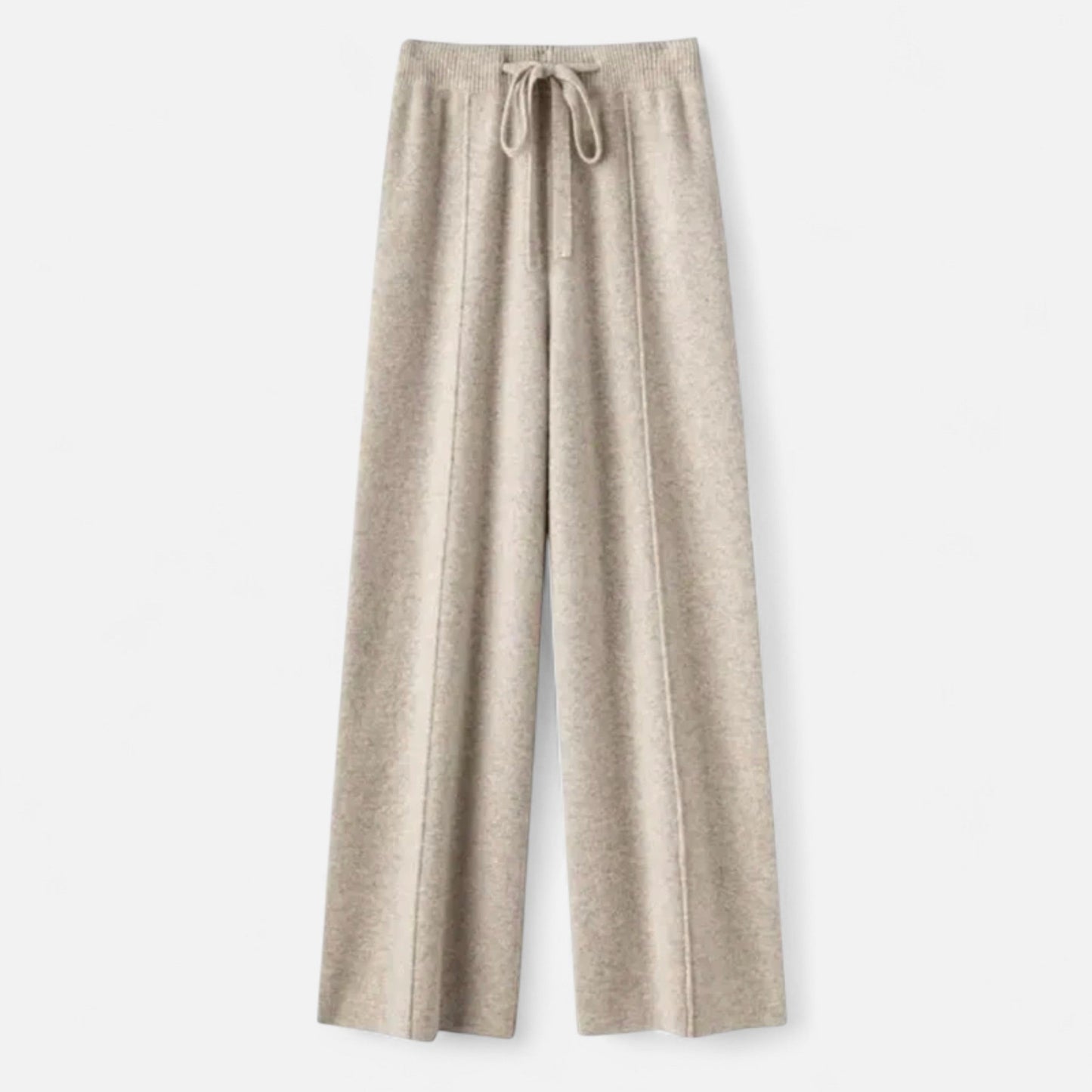 Echwear Women’s Pure Wool Wide-Leg Knit Trousers