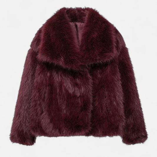 Echwear Women’s Plush Faux Fur Winter Coat